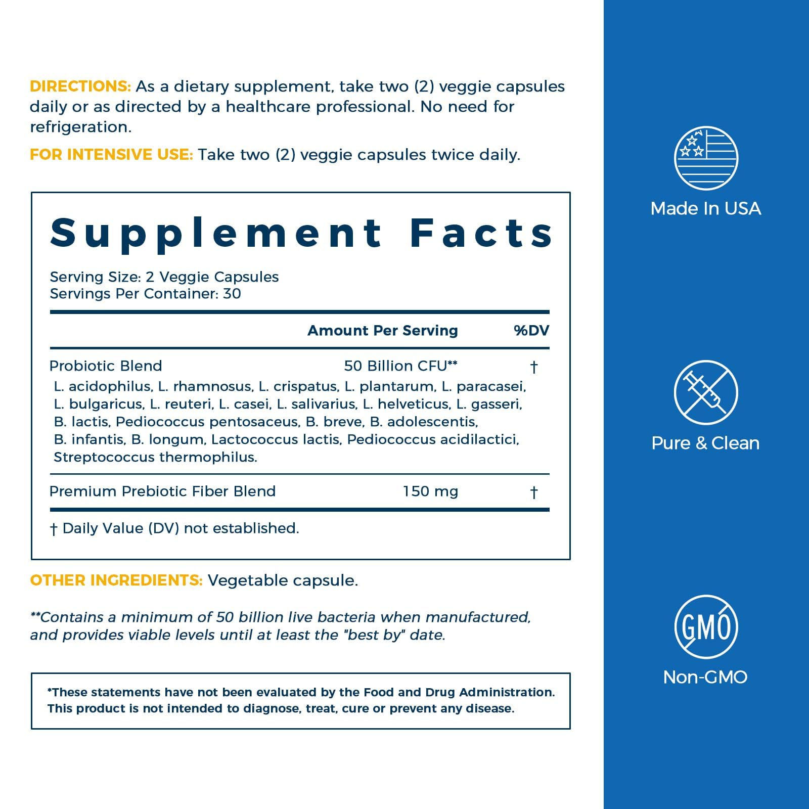 NewRhythm Probiotics 50 Billion CFU 20 Strains, 60 Veggie Capsules, Targeted Release Technology, Stomach Acid Resistant - OzHealthStandard