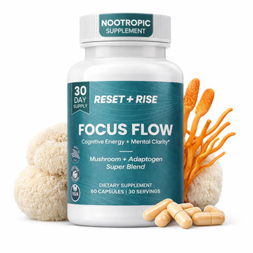 Nootropic Brain Supplement with Lion’s Mane Mushroom, Cordyceps & Rhodiola Rosea Extract - Focus and Energy Supplement, Adaptogen for Brain Health, Mental Clarity, Memory & Mood Support - 60 Capsules - OzHealthStandard