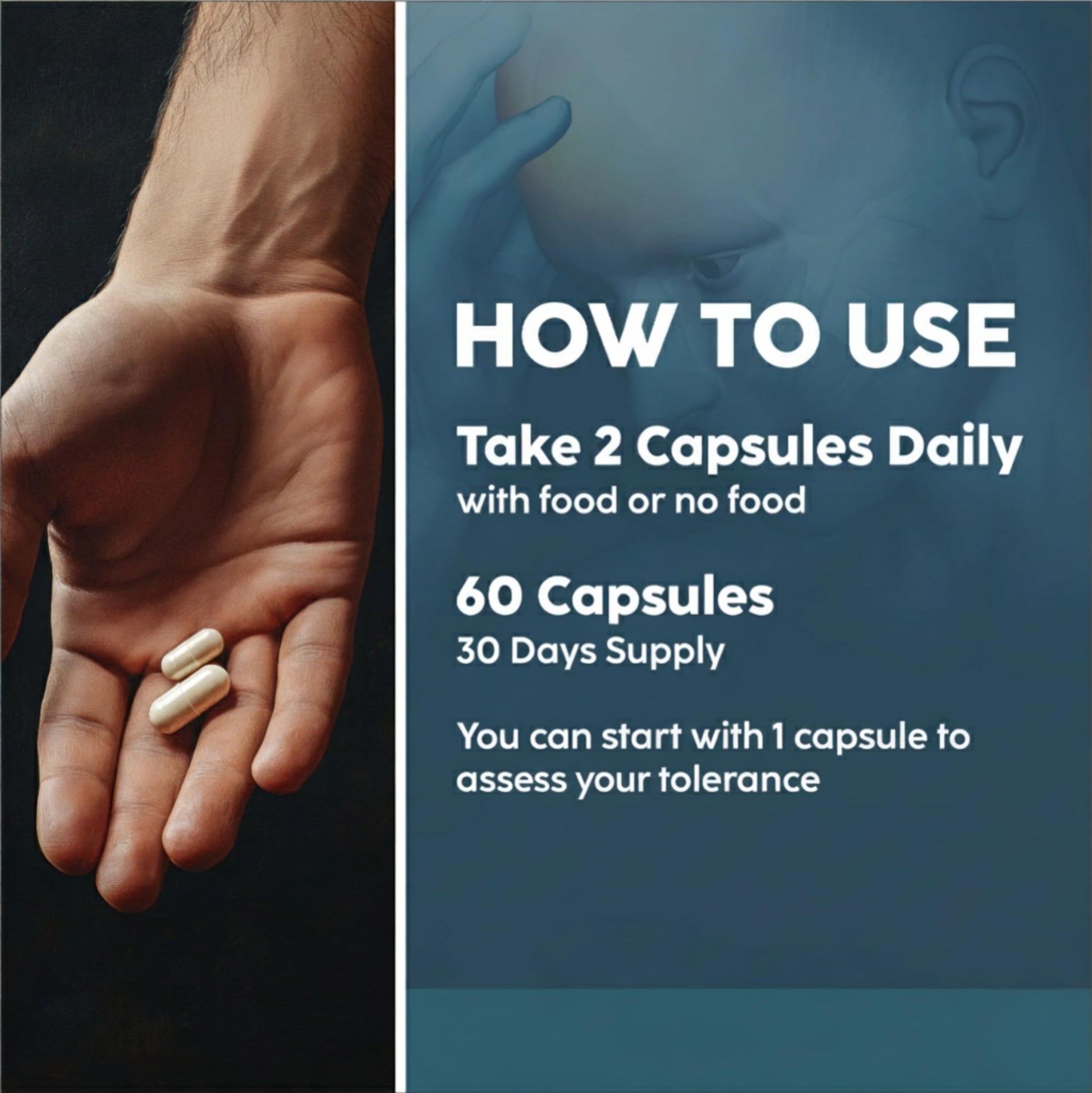 Nootropic Brain Supplement with Lion’s Mane Mushroom, Cordyceps & Rhodiola Rosea Extract - Focus and Energy Supplement, Adaptogen for Brain Health, Mental Clarity, Memory & Mood Support - 60 Capsules - OzHealthStandard