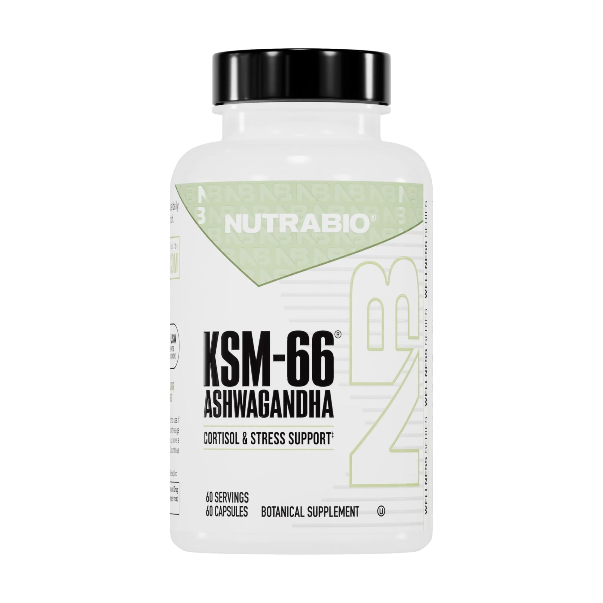 NutraBio Ashwagandha KSM-66 | Ashwagandha Herbal Supplement for Stress, Mood, & Performance | 600 MG of Clinically Studied KSM66 60 Capsules - OzHealthStandard