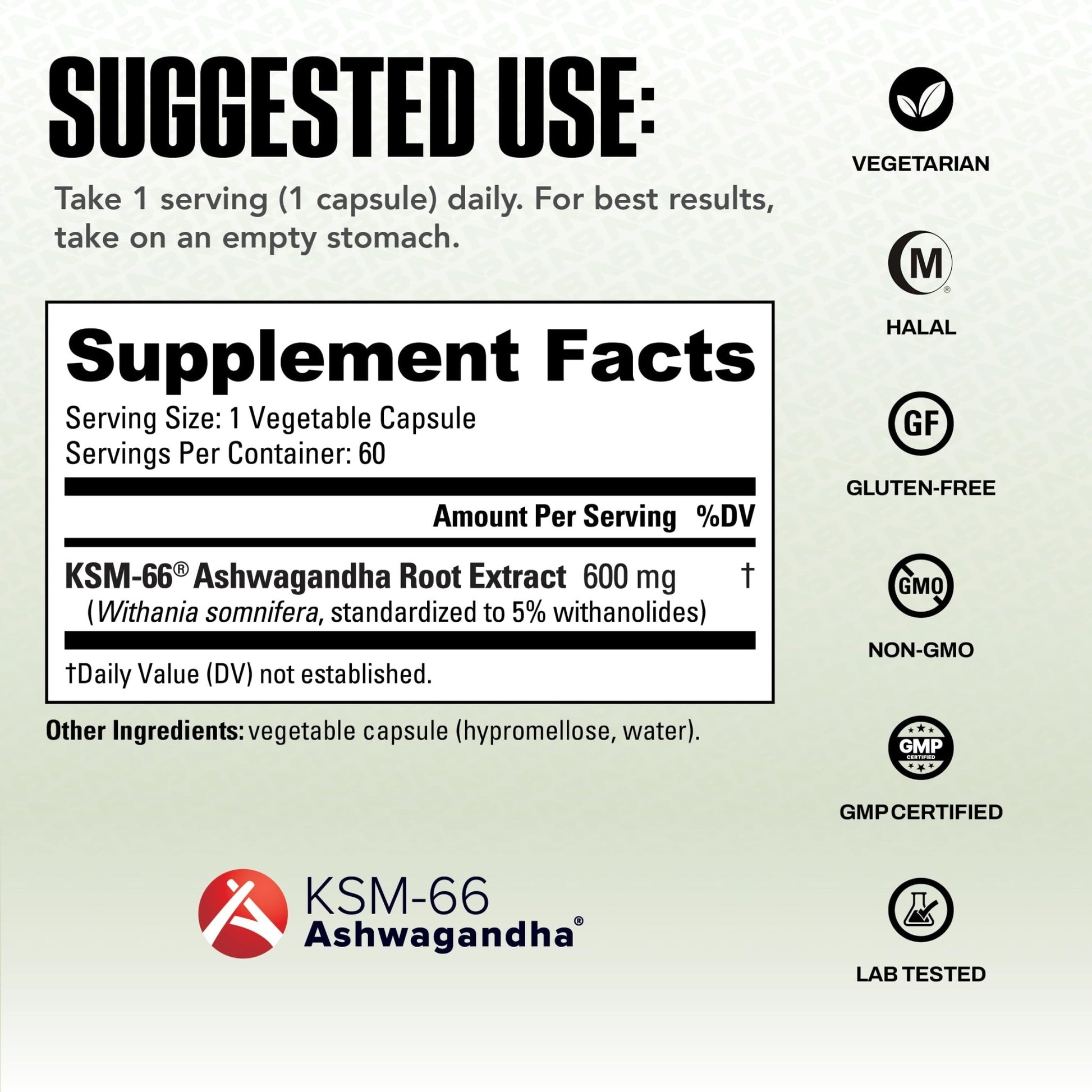NutraBio Ashwagandha KSM-66 | Ashwagandha Herbal Supplement for Stress, Mood, & Performance | 600 MG of Clinically Studied KSM66 60 Capsules - OzHealthStandard