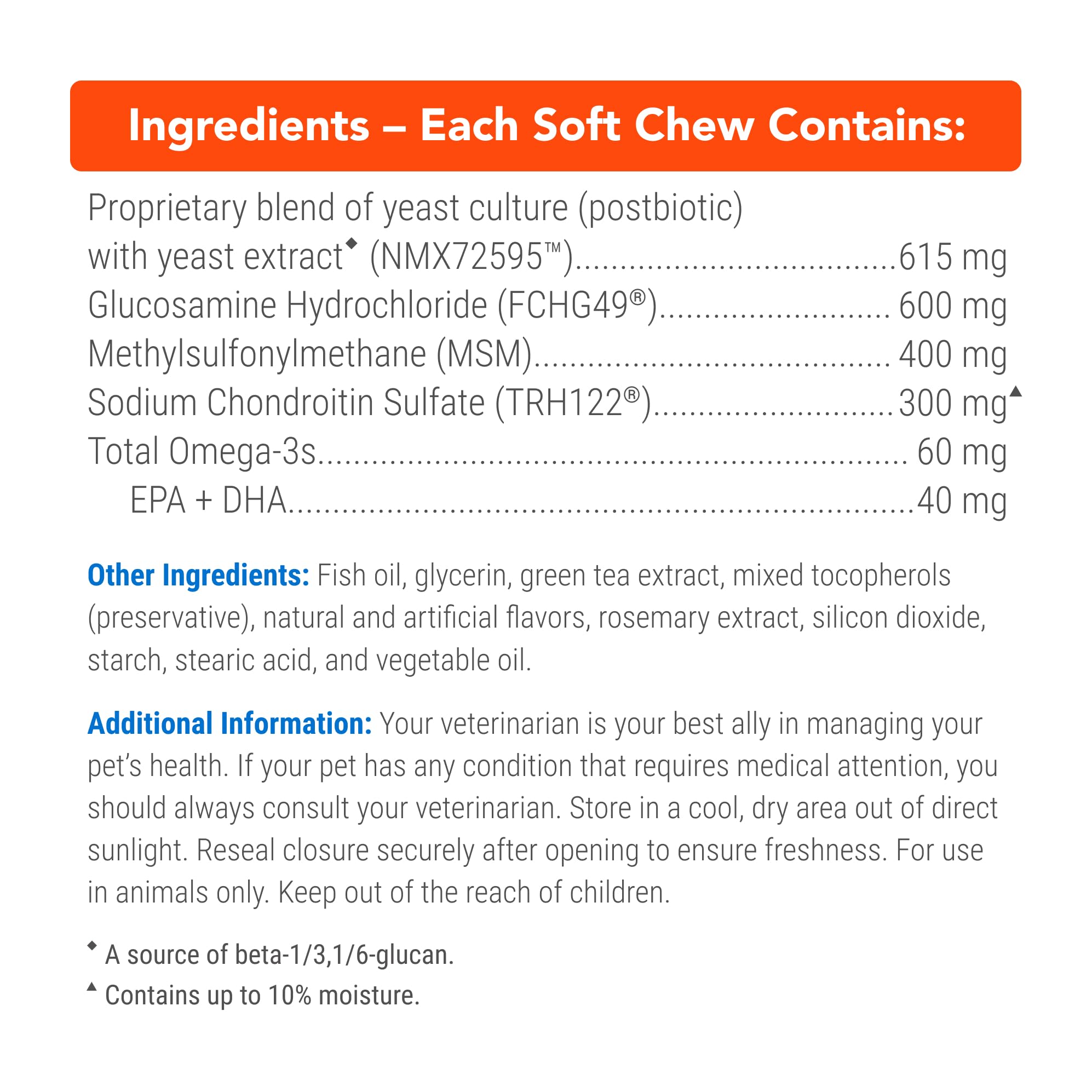 Nutramax Cosequin Joint Health Supplement with Multifunctional Support for Dogs, Soft Chews with Glucosamine, Chondroitin, Omega-3s, and Postbiotics, 90 Count - OzHealthStandard
