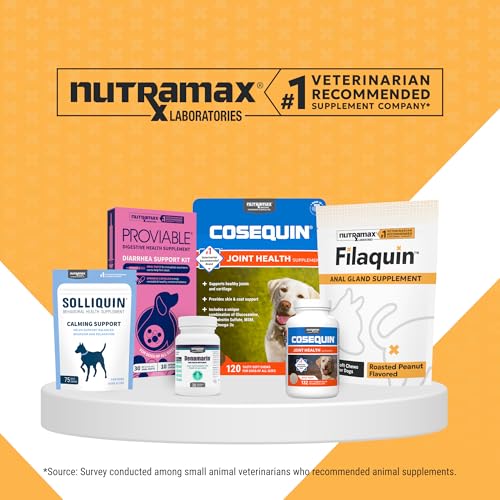 Nutramax Filaquin Anal Gland Supplement for Dogs, from The Same Company as Cosequin & Proviable, with Pre & Postbiotics and Psyllium Husk Fiber to Support Anal Gland Health, 90 Count Soft Chews - OzHealthStandard