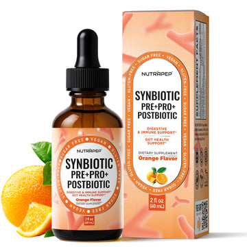 NutraPep Synbiotic Liquid Drops - Probiotic Prebiotic & Postbiotic Supplement for Adults Kids Ages 4+ - Daily Synbiotic for Gut Health Digestive & Immune Support - OzHealthStandard