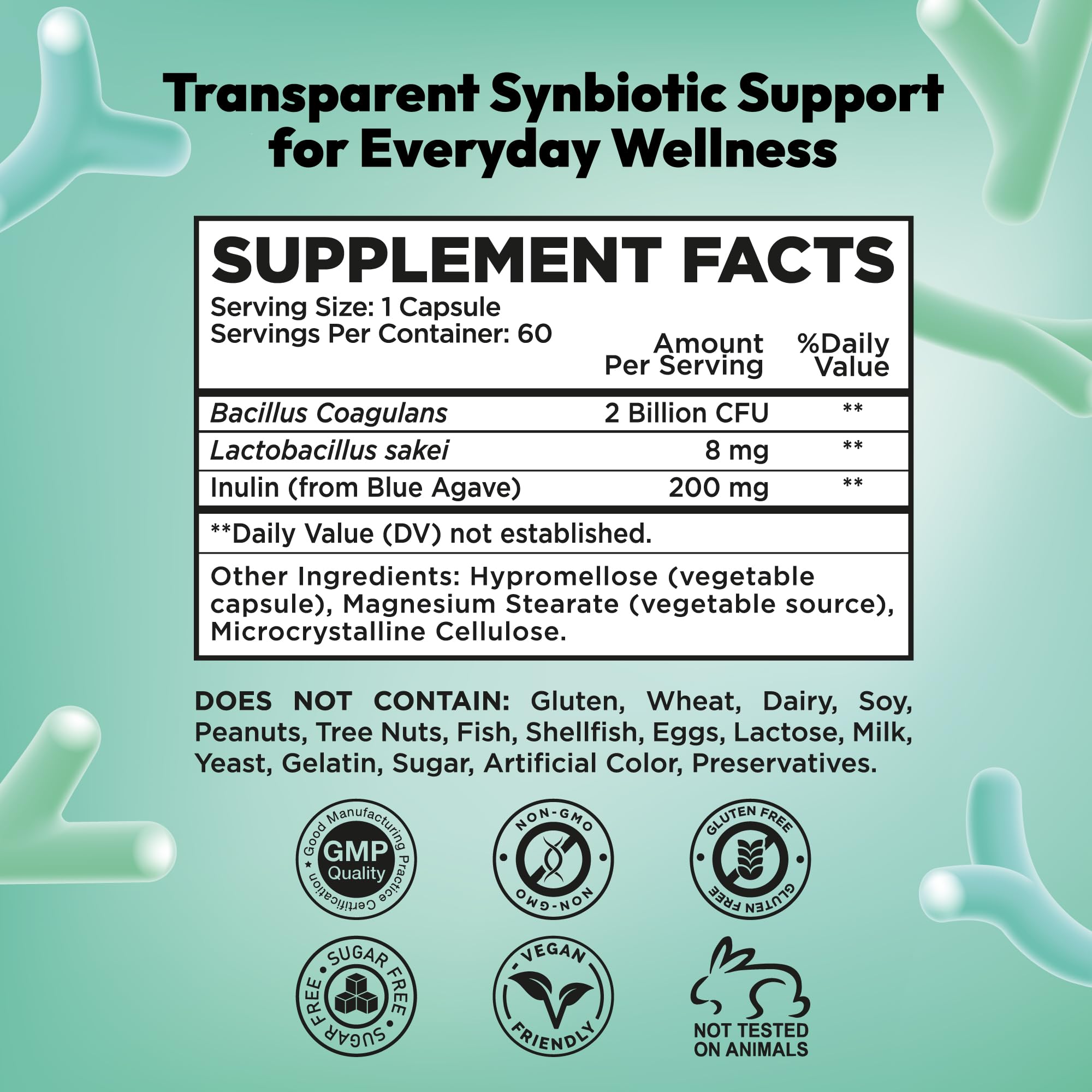 NutraPep Synbiotics Probiotic Prebiotic Postbiotic - Daily Gut Health Support with Pre Pro & Post Biotics for Men Women - Digestive & Immune Support Balance Synbiotic Supplement - Vegan Gluten Free - OzHealthStandard