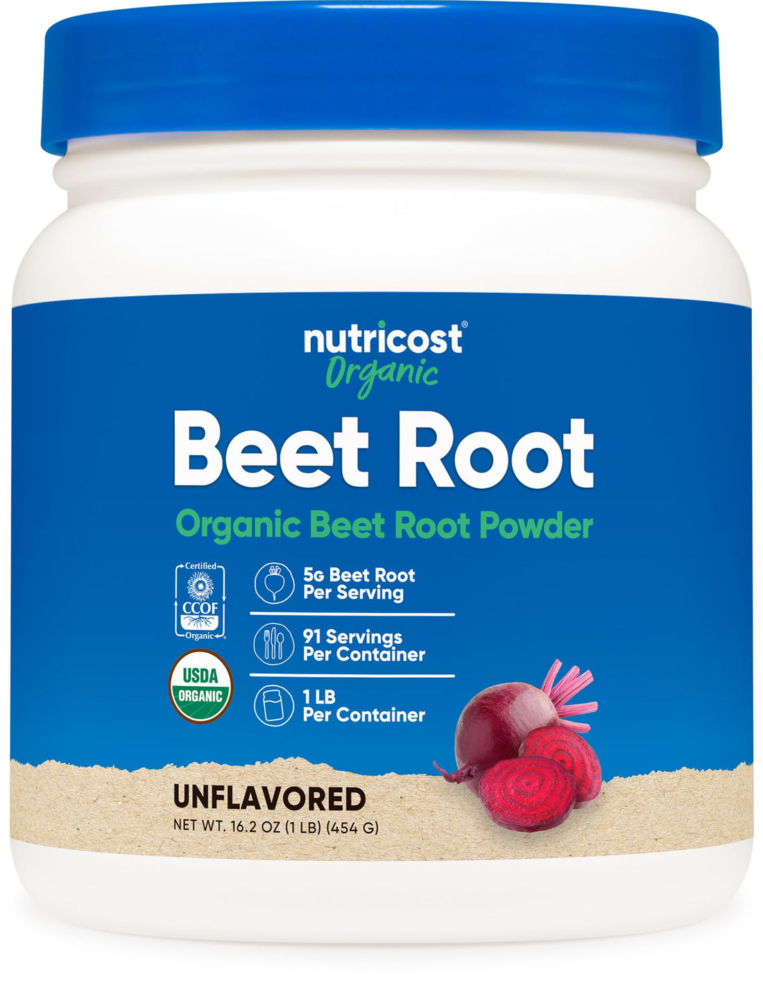 Nutricost Organic Beet Root Powder 1 LB - Vegan, Superfood, Certified USDA Organic - OzHealthStandard