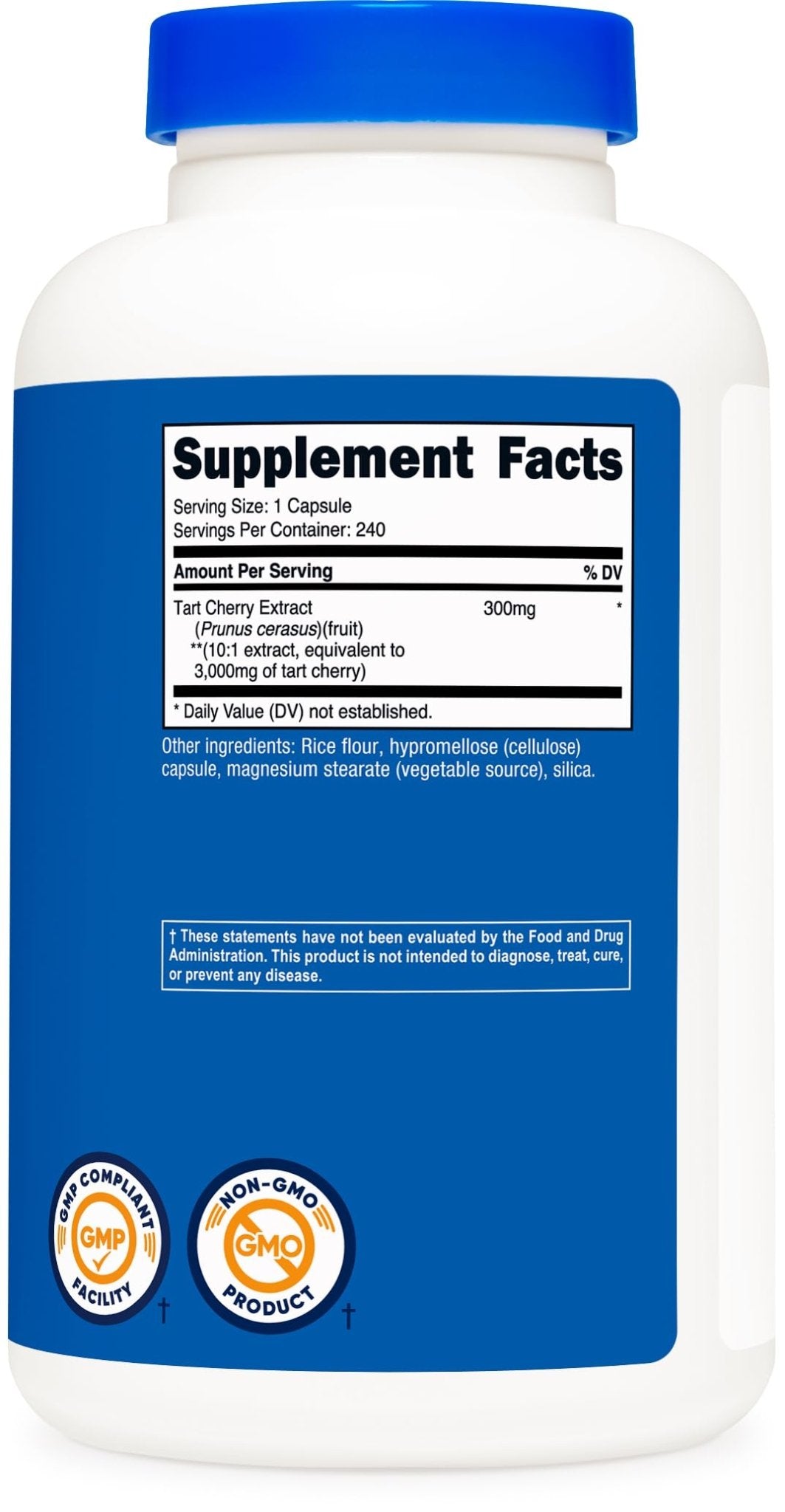 Nutricost Tart Cherry Extract 240 Vegetarian Capsules for 240 Servings per Bottle - Gluten Free, Non-GMO - OzHealthStandard