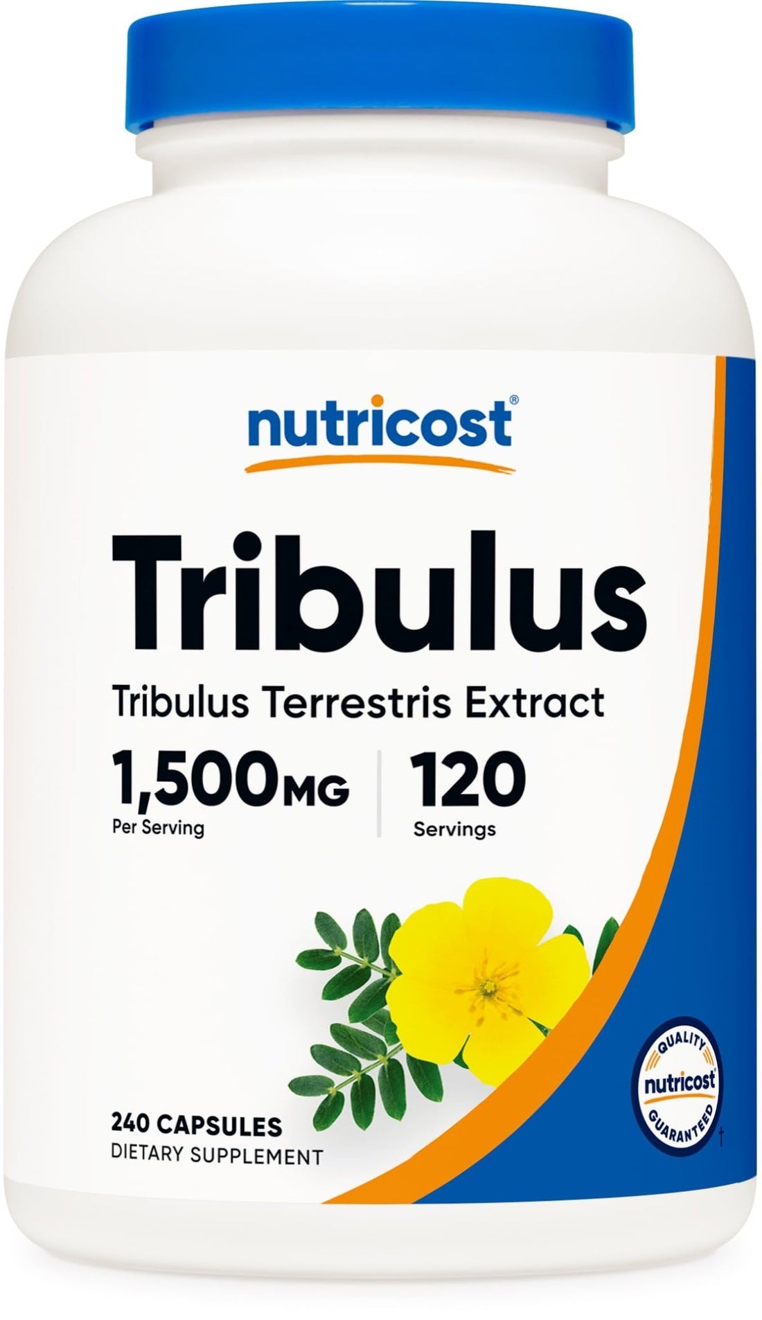 Nutricost Tribulus Terrestris Extract 1500mg, 240 Capsules - 45% Saponins, 120 Servings, Non-GMO, Gluten Free - OzHealthStandard
