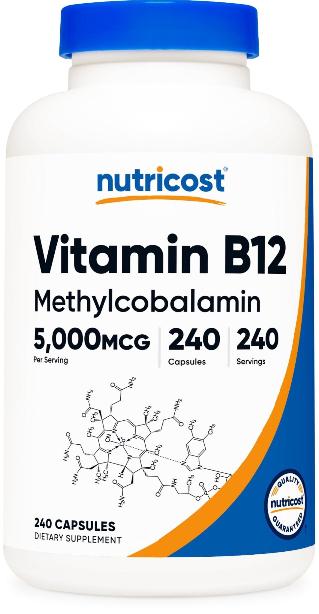 Nutricost Vitamin B12 (Methylcobalamin) 5000mcg, 240 Capsules - Vegetarian Caps, Non-GMO, Gluten Free B12 Supplement - OzHealthStandard