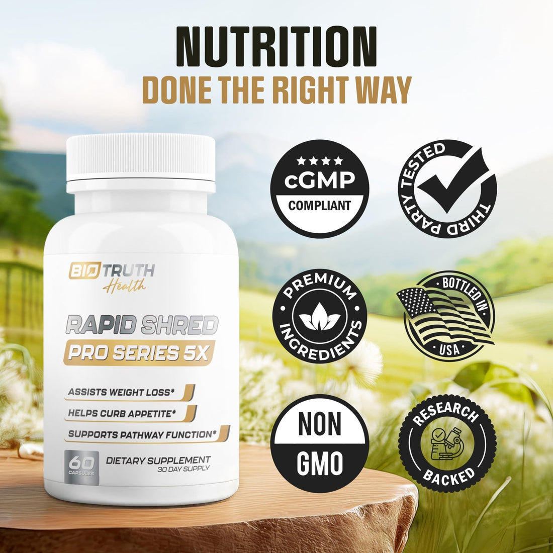 Nutrimend IQ Rapid Shred Pro Series 5X | Supports GLP-1 Pathway Function | Weight Loss Pills for Women & Fat Burner for Men + Appetite Suppressant Supplement - OzHealthStandard