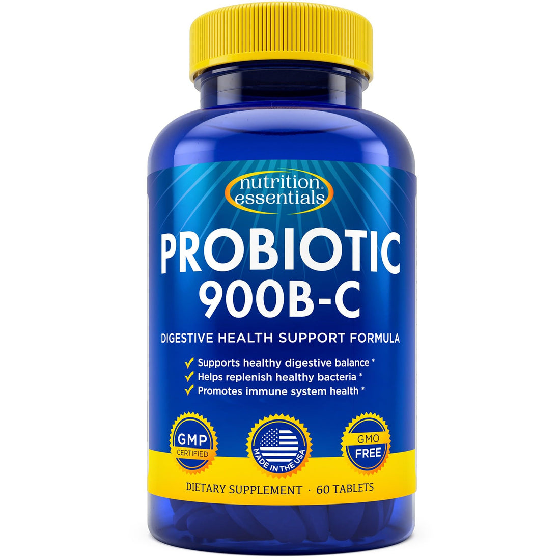 Nutrition Essentials Probiotics for Women and Men - with Lactase Enzyme and Prebiotic Fiber for Digestive Health - 80 Percent + More Potent Supplement - OzHealthStandard