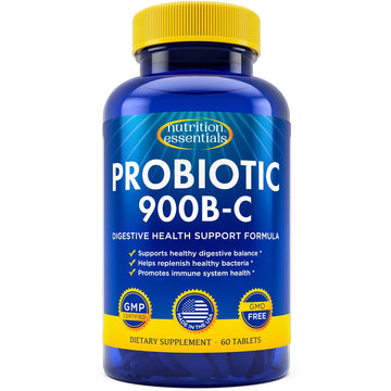 Nutrition Essentials Probiotics for Women and Men - with Lactase Enzyme and Prebiotic Fiber for Digestive Health - 80 Percent + More Potent Supplement - OzHealthStandard
