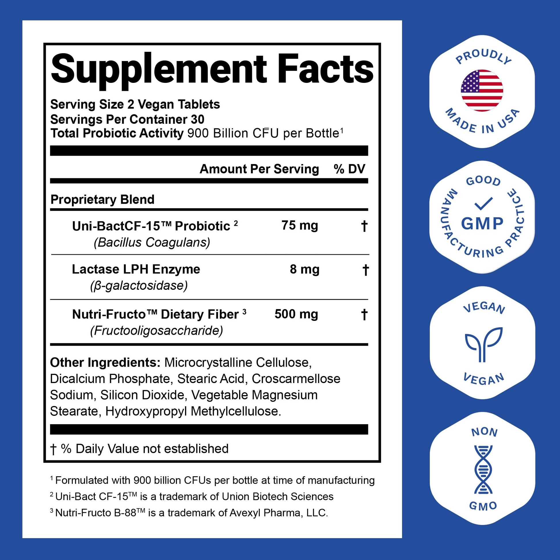 Nutrition Essentials Probiotics for Women and Men - with Lactase Enzyme and Prebiotic Fiber for Digestive Health - 80 Percent + More Potent Supplement - OzHealthStandard