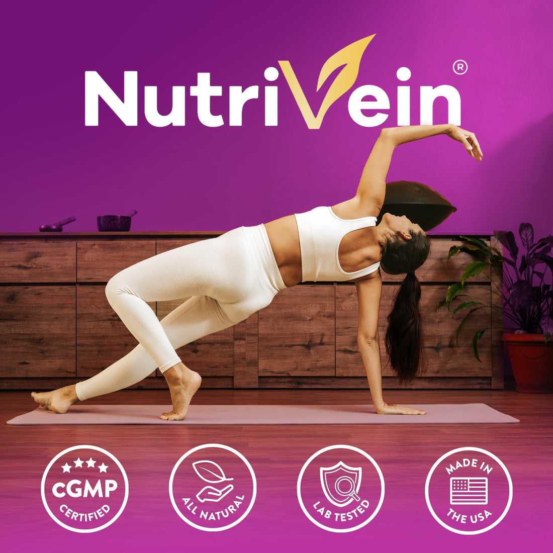 Nutrivein Premium Resveratrol 1450mg - 120 Caps: Pure Trans Resveratrol Supplement Enhanced with Green Tea Leaf & Acai Berry - OzHealthStandard