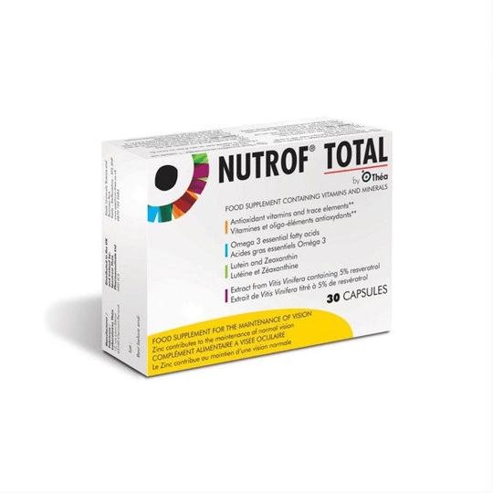 NUTROF TOTAL, for vision preservation, 30 soft gelatin capsules - OzHealthStandard