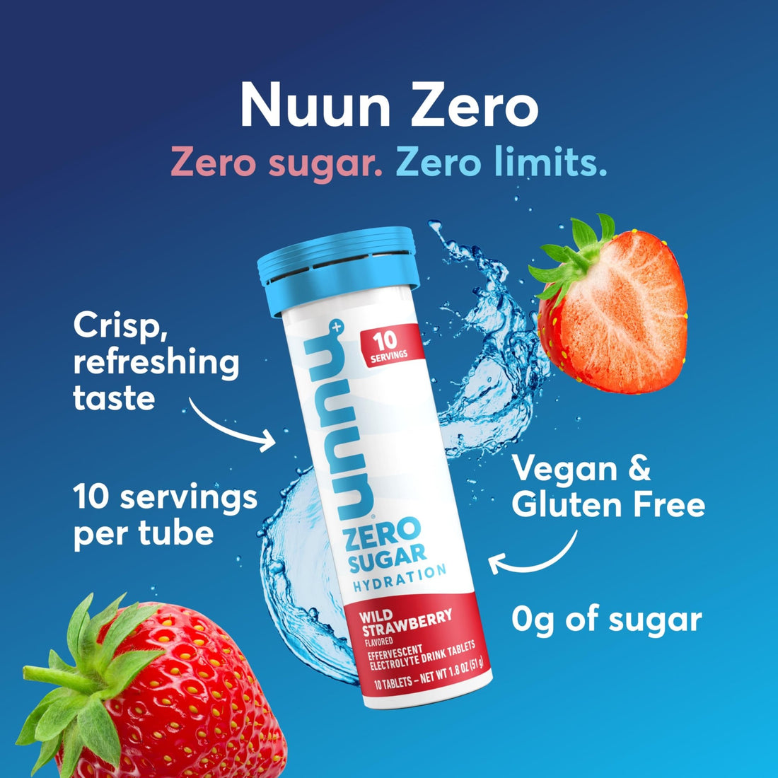 Nuun Zero Sugar Hydration Electrolyte Tablets - Magnesium, Calcium, Potassium, Chloride & Sodium, Light & Delicious Fruit Flavors, No Sugar, Gluten Free, Vegan - OzHealthStandard