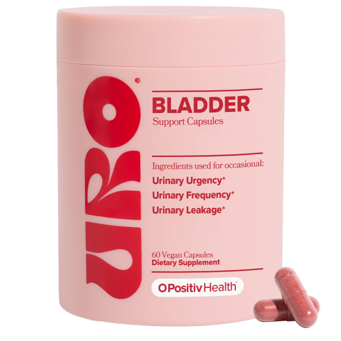 O Positiv URO Bladder Control Supplement for Urinary Urgency, Frequency, Leakage with Pumpkin Seed Extract, Soy Germ Extract - OzHealthStandard