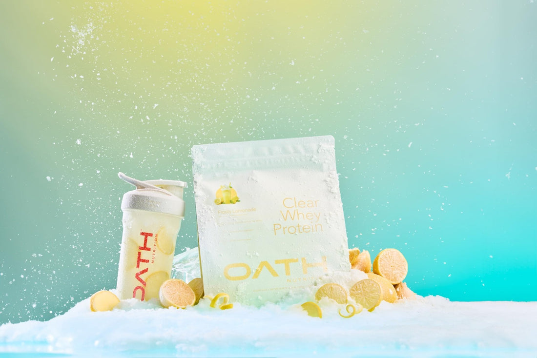 Oath Nutrition Clear Whey Isolate Protein Powder, Frosty Lemonade, 20g Complete Protein per Serving, No Added Sugar, Grass-Fed, 21 Servings - OzHealthStandard