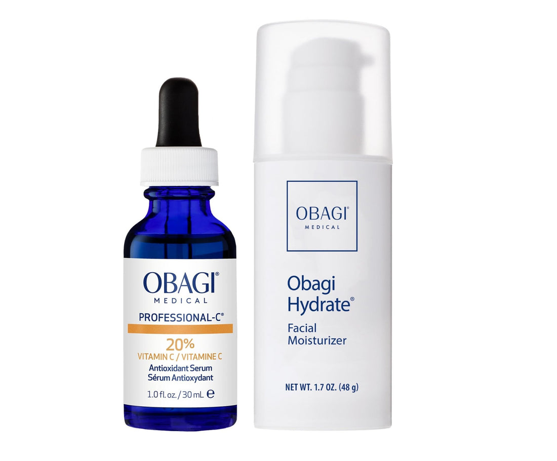 Obagi Professional-C 20% Vitamin C Serum & Hydrate Facial Moisturizer Bundle – Brightens Skin Tone - OzHealthStandard