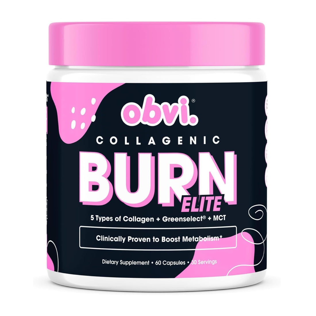 Obvi Burn Elite - Collagen Supplement for Women - Fitness Support - Metabolism Support Supplement - Healthy Mobility - Natural Thermogenic Formula - OzHealthStandard