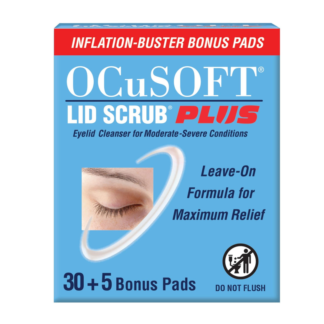 OCuSOFT Lid Scrub PLUS 35 - Pre-Moistened Leave-On Eyelid Wipes for Moderate to Severe Conditions - OzHealthStandard