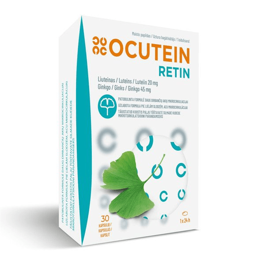 OCUTEIN RETIN LUTEIN 20 mg + GINKGO 45 mg, 30 capsules - OzHealthStandard
