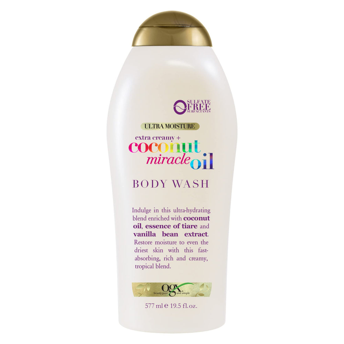 OGX Extra Creamy + Coconut Miracle Oil Ultra Moisture Body Wash, Rich Shower Gel for Dry Skin Infused with Coconut Oil - OzHealthStandard