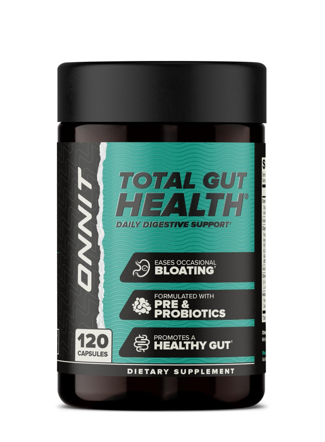 ONNIT Total Gut Health Daily Digestive Support, IGEN Non-GMO Tested Digestion Supplement for Women and Men with 7 Strains of Probiotics, Prebiotics, - OzHealthStandard