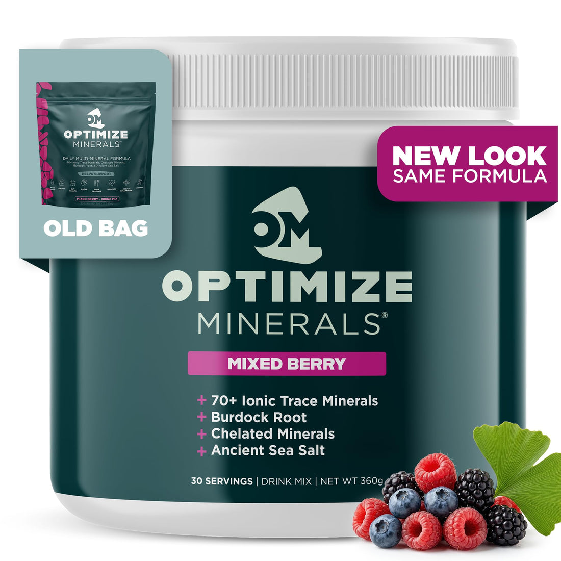Optimize Minerals Multi Mineral - New Look Same Daily Formula – Magnesium, Electrolytes & Trace Mineral Supplement Powder - Gluten Free Vitamins Drink - OzHealthStandard