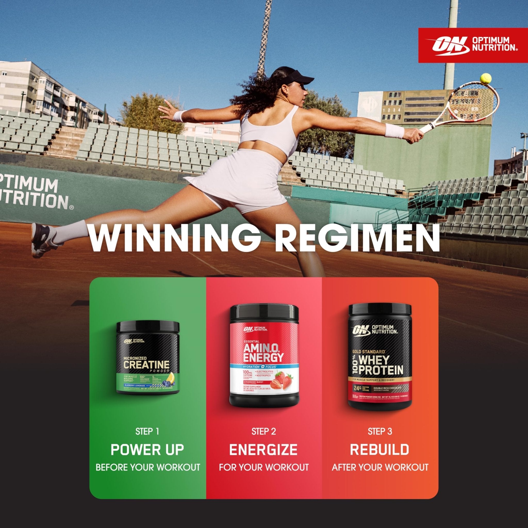 Optimum Nutrition Amino Energy Powder Plus Focus, with BCAA, Electrolytes, and Caffeine, Strawberry Burst, 65 Servings - OzHealthStandard