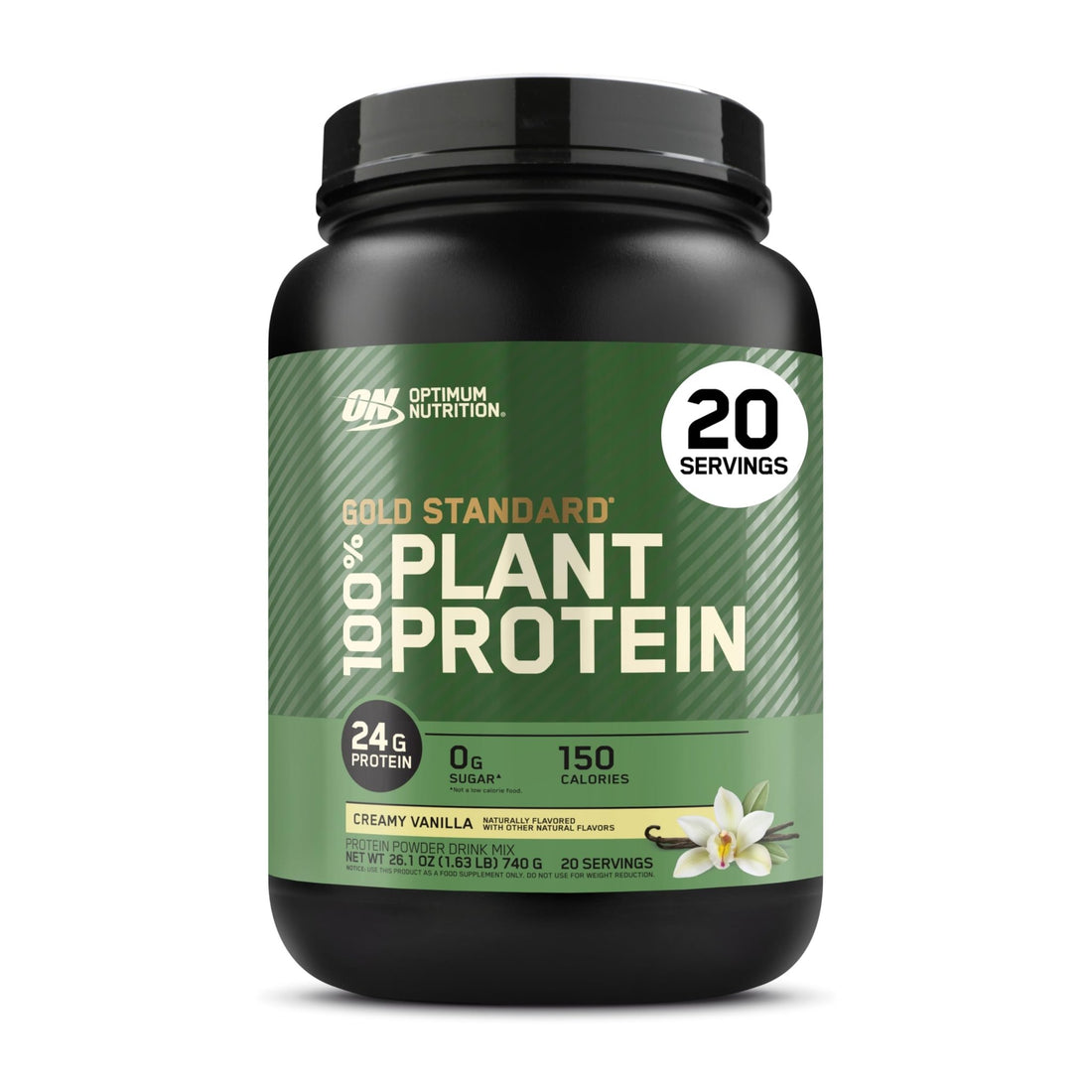 Optimum Nutrition Gold Standard 100% Plant Based Protein Powder, Gluten Free, Vegan Protein for Muscle Support and Recovery with Amino Acids - Creamy Vanilla, 20 Servings (Packaging May Vary) - OzHealthStandard