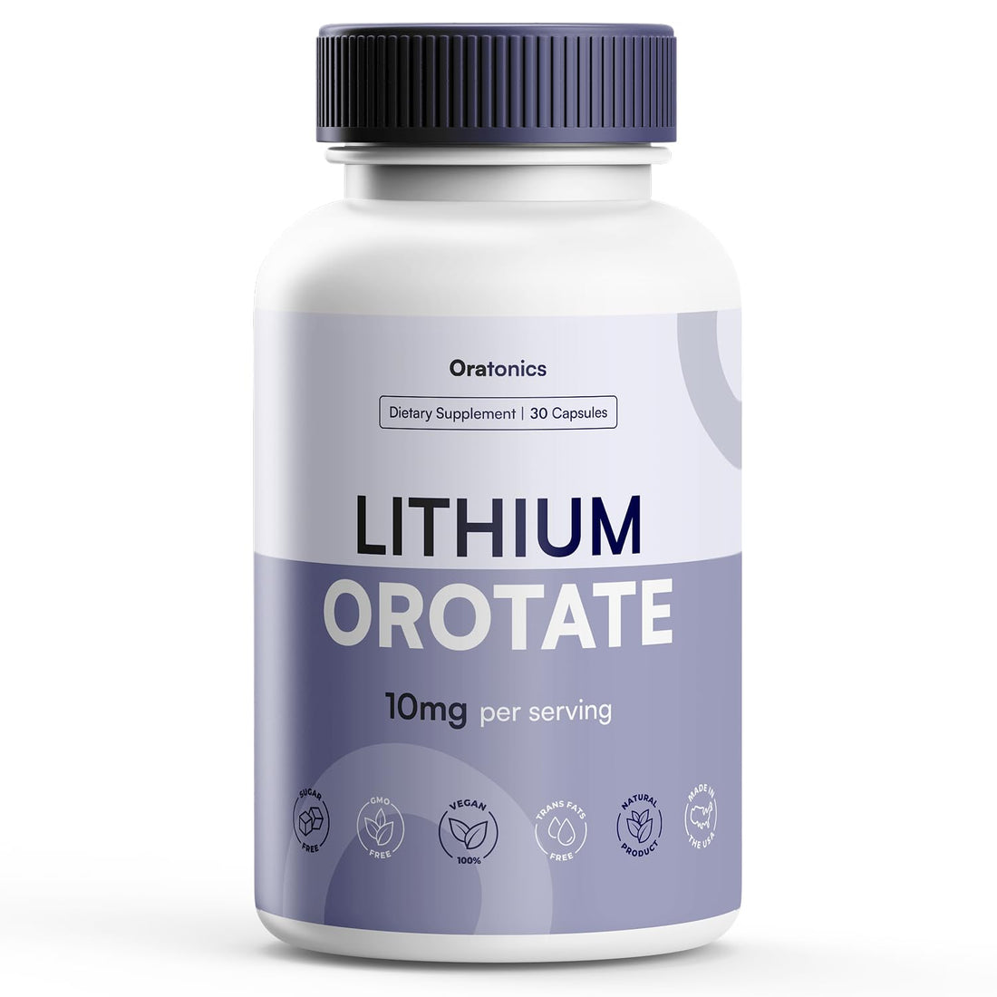 Oratonics Lithium Orotate 10mg – Trace Mineral Lithium Supplement for Daily Balance & Cognitive Clarity – Low-Dose, Highly Absorbable Formula – Vegan - OzHealthStandard