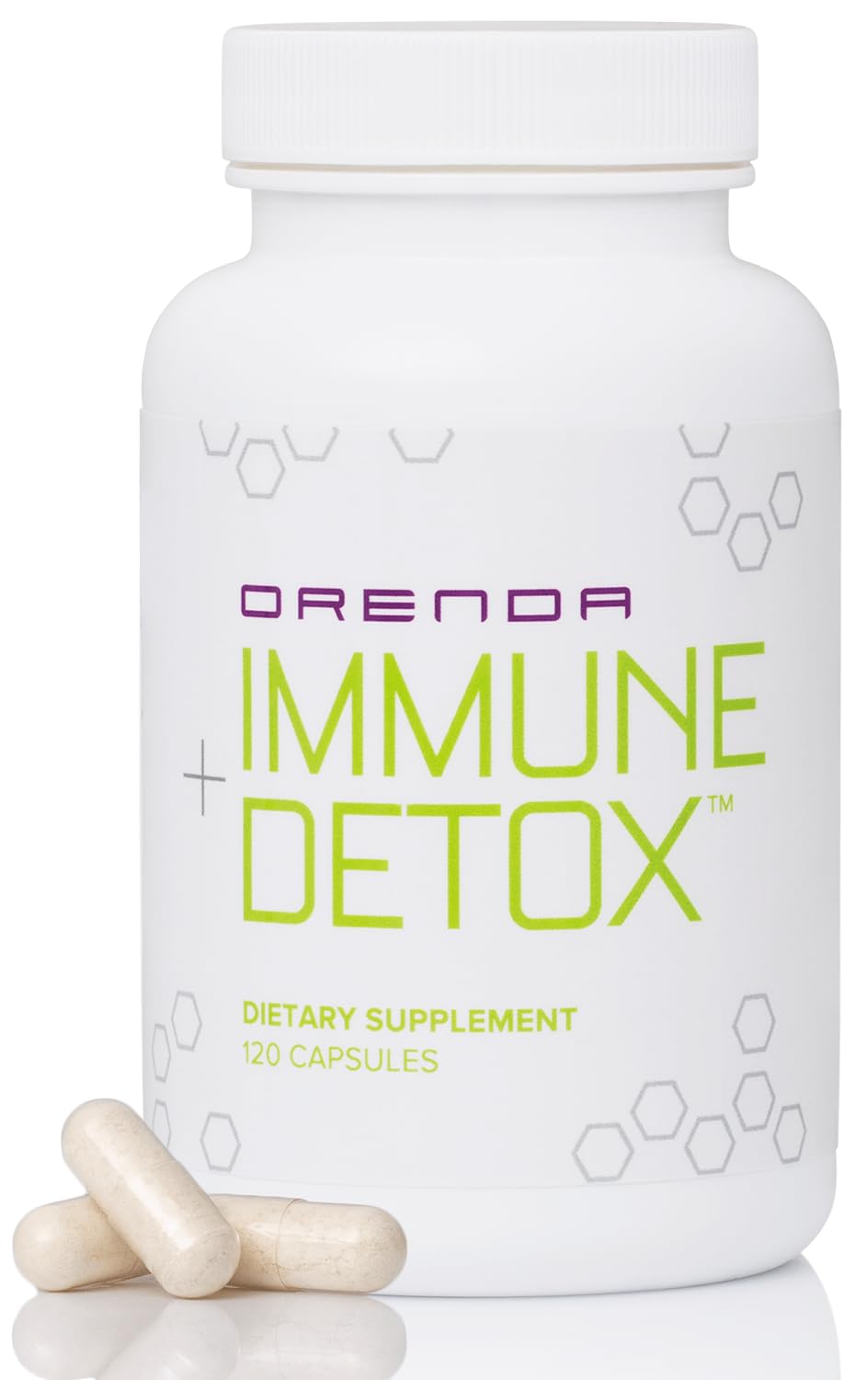 Orenda Immune + Detox - Specialized Formula with Calcium d-Glucarate, Beta 1,3 Glucans & IMMUSE® for Wellness and Balance - 120 Capsules - OzHealthStandard