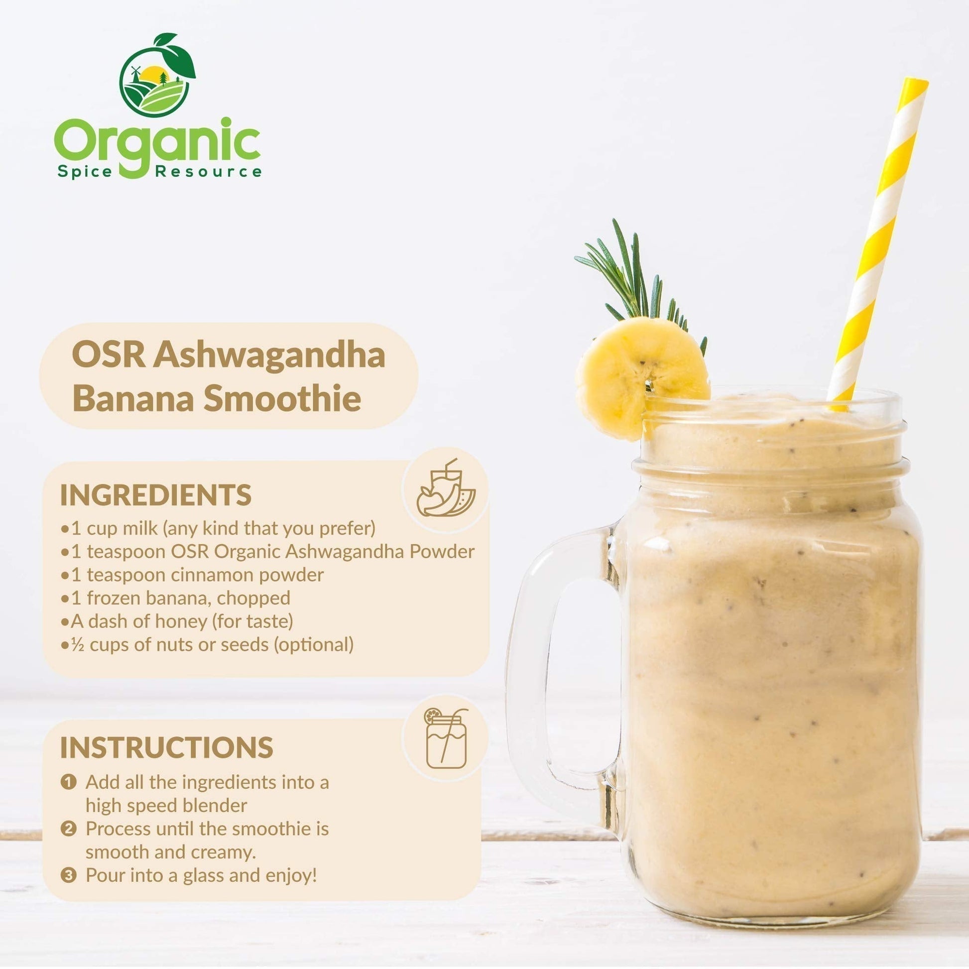Organic Ashwagandha Root Powder - 1.10 lbs (17.64 oz) | Resealable Kraft Bag,Non-GMO, Indian Ginseng, Withania Somnifera -100% Raw from India, by SHOPOSR - OzHealthStandard