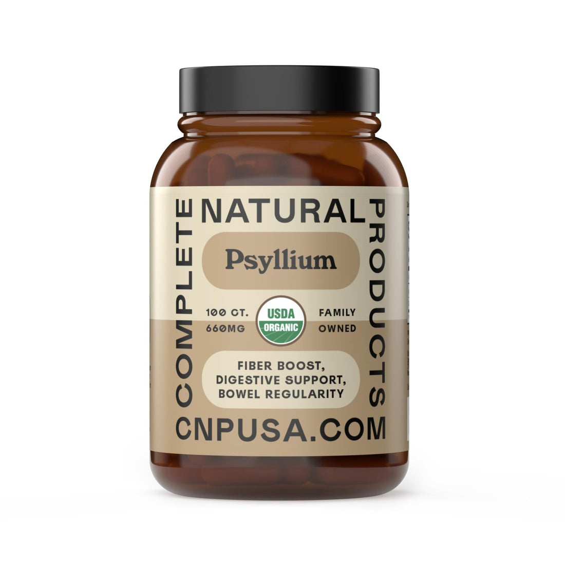 Organic Psyllium Husk Capsules 660mg - Fiber Caps Supplement, Psyllium Capsules for Digestive Regularity, Colon Cleanse Support, Unflavored Whole - OzHealthStandard