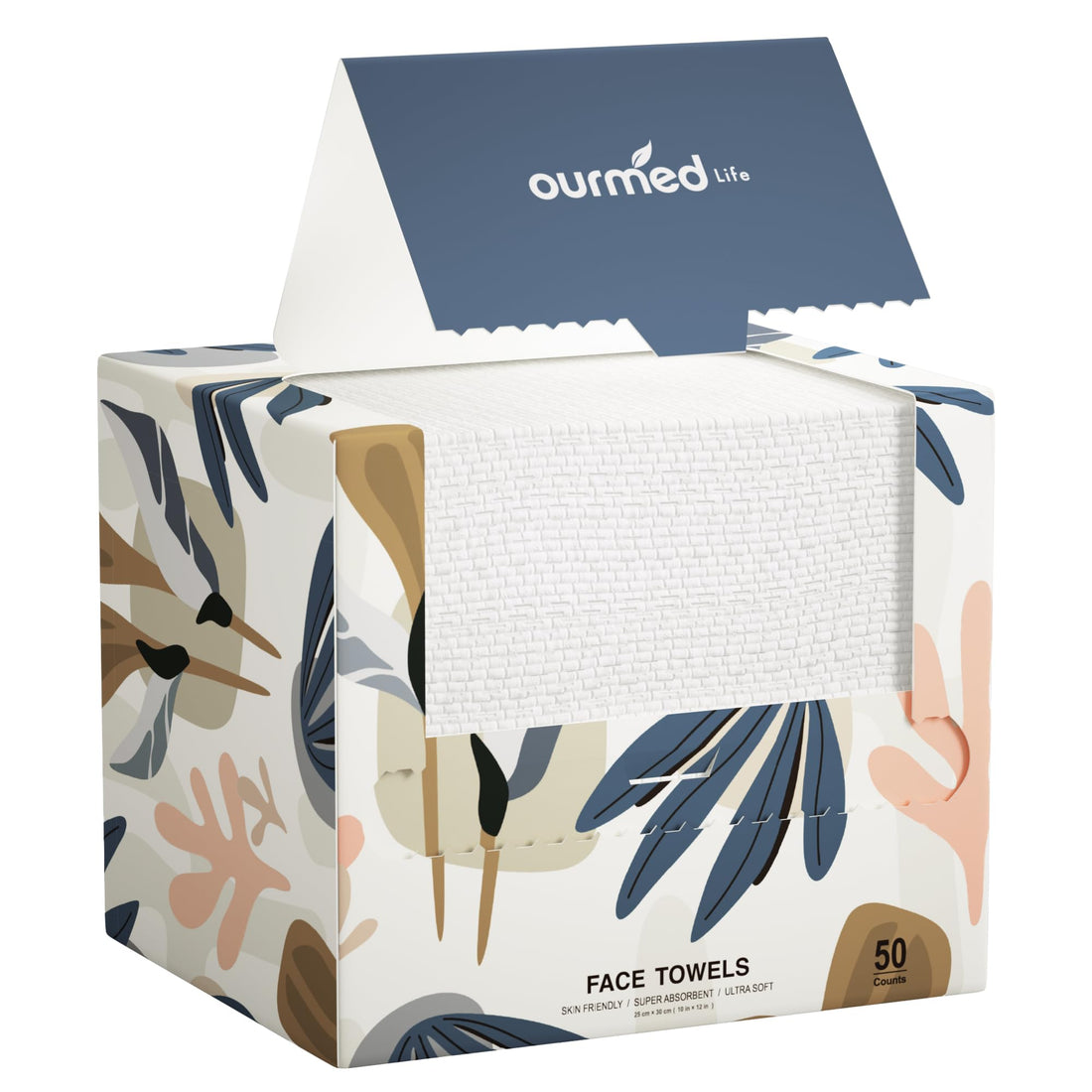 Ourmed Life Face Towels, Disposable Biodegradable Facial Towels for Sensitive Skin - OzHealthStandard