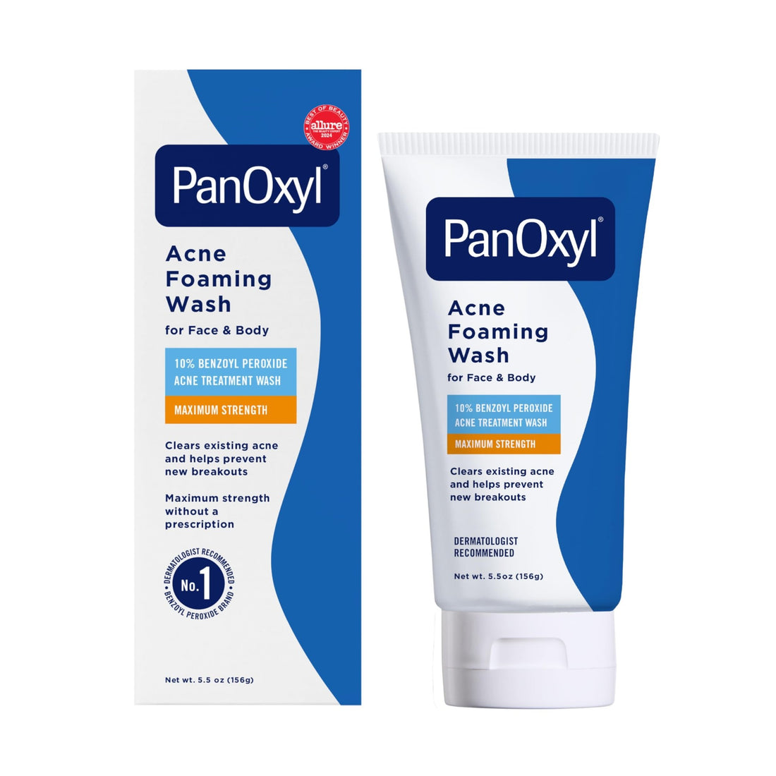 PanOxyl 10% Benzoyl Peroxide Acne Foaming Wash, Maximum Strength, Daily Acne-Fighting - OzHealthStandard