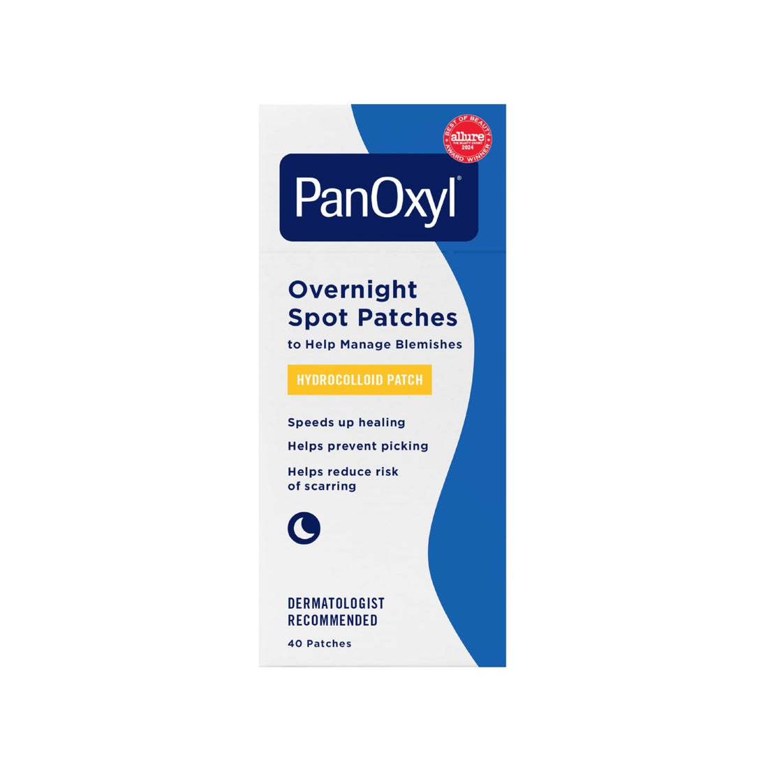 PanOxyl PM Overnight Spot Patches, Advanced Hydrocolloid Healing Technology, Fragrance Free, 40 Count Pack of 1 - OzHealthStandard