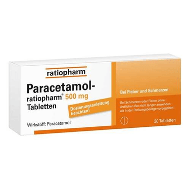 Paracetamol-ratiopharm 500 mg Tabs, 20 pcs - OzHealthStandard