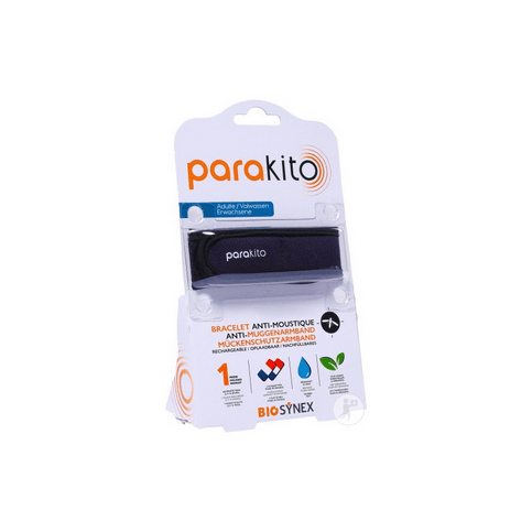 PARAKITO black rechargeable mosquito repellent bracelet - OzHealthStandard