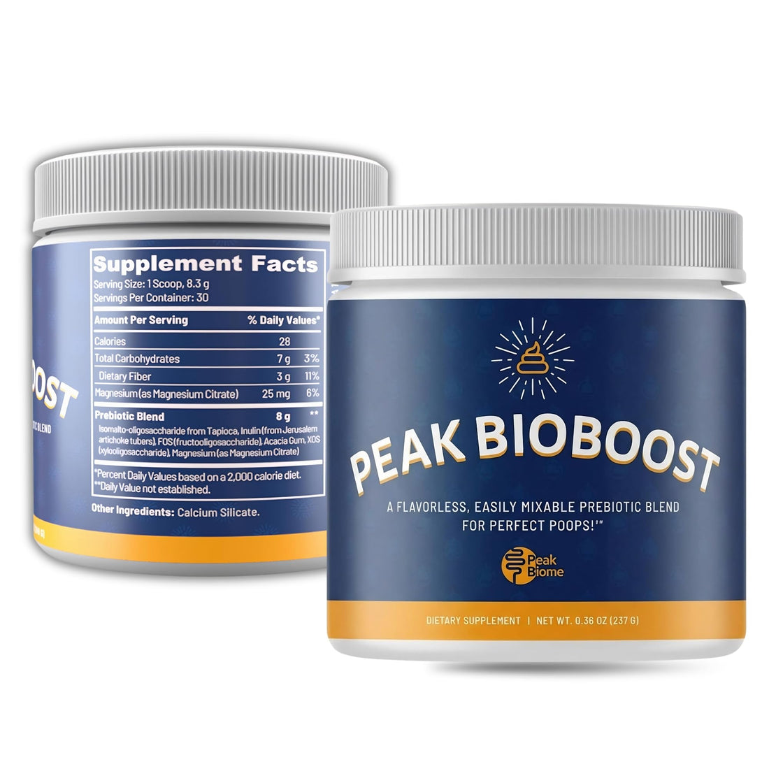 Peak Biome Peak BioBoost - Prebiotic Fiber Supplement - Flavorless Digestive Nutritional Supplements - Easy to Dissolve Prebiotic Powder - No Gluten, Soy or Dairy - OzHealthStandard