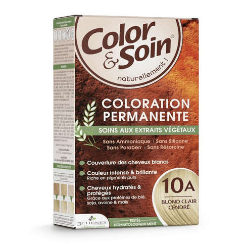 Permanent hair dye 10A light ash blond Color&Soin LES 3 CHENES - OzHealthStandard