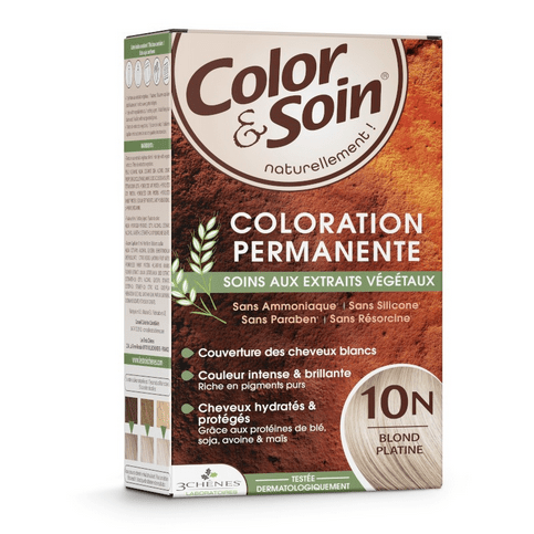 Permanent hair dye 10N platinum blond Color&Soin LES 3 CHENES - OzHealthStandard