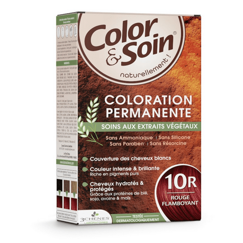 Permanent hair dye 10R shining red Color&Soin LES 3 CHENES - OzHealthStandard