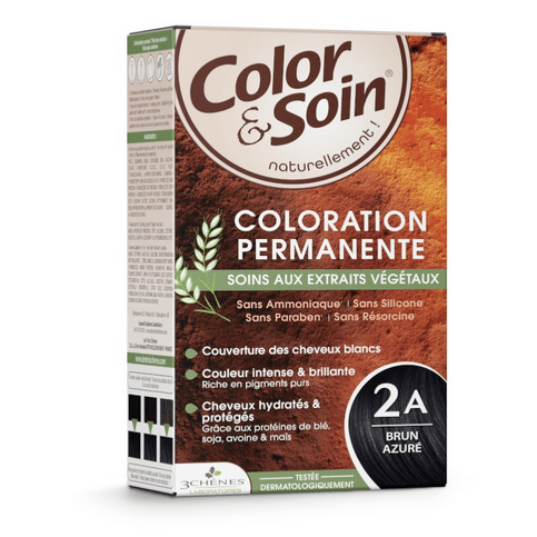 Permanent hair dye 2A azure black Color&Soin LES 3 CHENES - OzHealthStandard