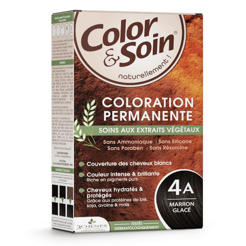 Permanent hair dye 4A iced brown Color&Soin LES 3 CHENES - OzHealthStandard