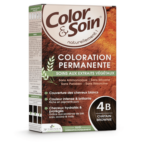 Permanent hair dye 4B brownie chestnut Color&Soin LES 3 CHENES - OzHealthStandard