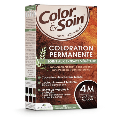 Permanent hair dye 4M mahogany chestnut Color&Soin LES 3 CHENES - OzHealthStandard