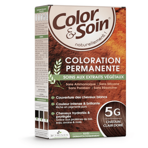 Permanent hair dye 5G light golden chestnut Color&Soin LES 3 CHENES - OzHealthStandard