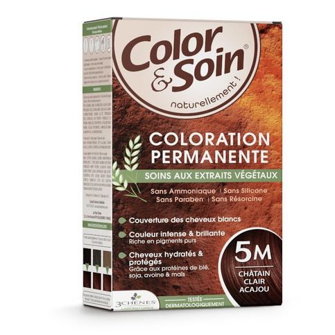 Permanent hair dye 5M light mahogany chestnut Color&Soin LES 3 CHENES - OzHealthStandard